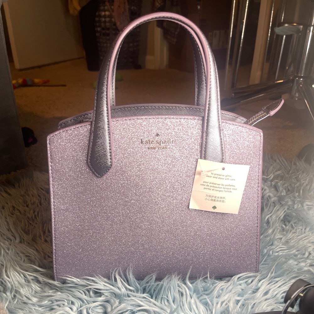 Kate Spade Lilac Frost Glitter Satchel